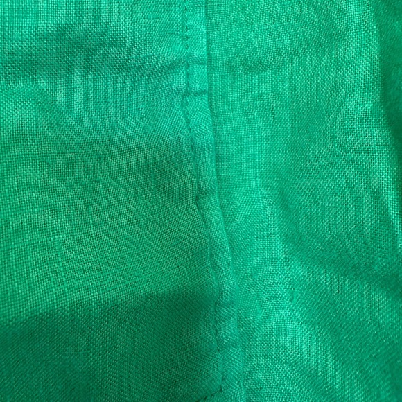 Maeve Green 100% Linen Long Sleeve Button Down Top with Front Pocket Size Small - Picture 6 of 9